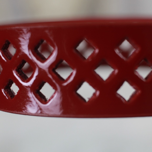 Calvin Klein Red Patent Leather Belt NWOT - Picture 3 of 3